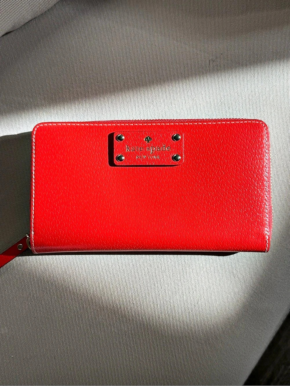 Kate Spade Red Zip-Around Wallet NWT